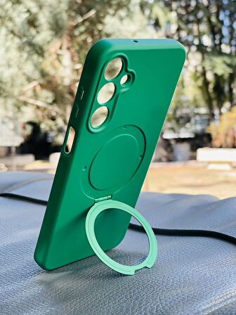 Samsung Galaxy A35 5G Kılıf Regal Mgsafe İçi Kadife Soft Standlı Silikon Kapak