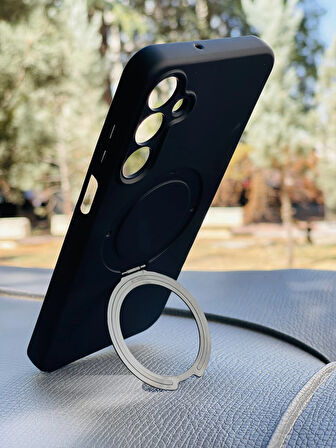 Samsung Galaxy A25 5G Kılıf Regal Mgsafe İçi Kadife Soft Standlı Silikon Kapak