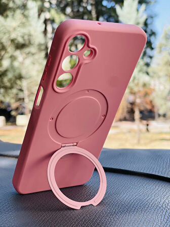 Samsung Galaxy A55 5G Kılıf Regal Mgsafe İçi Kadife Soft Standlı Silikon Kapak