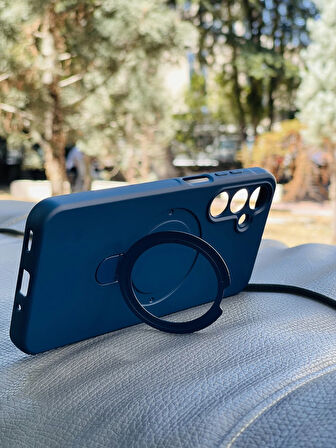 Samsung Galaxy A55 5G Kılıf Regal Mgsafe İçi Kadife Soft Standlı Silikon Kapak