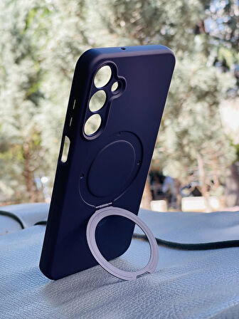 Samsung Galaxy A15 4G Kılıf Regal Mgsafe İçi Kadife Soft Standlı Silikon Kapak