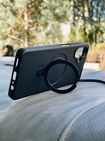 Samsung Galaxy A06 Kılıf Regal Mgsafe İçi Kadife Soft Standlı Silikon Kapak