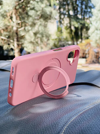 Samsung Galaxy A06 Kılıf Regal Mgsafe İçi Kadife Soft Standlı Silikon Kapak