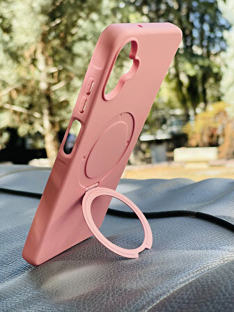 Samsung Galaxy A06 Kılıf Regal Mgsafe İçi Kadife Soft Standlı Silikon Kapak