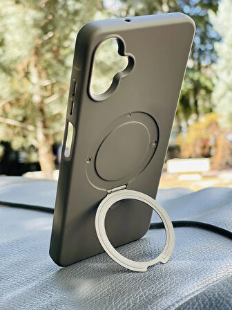 Samsung Galaxy A06 Kılıf Regal Mgsafe İçi Kadife Soft Standlı Silikon Kapak