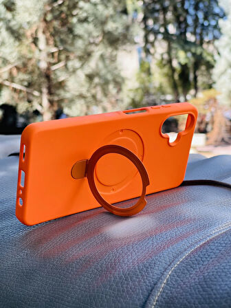 Samsung Galaxy A06 Kılıf Regal Mgsafe İçi Kadife Soft Standlı Silikon Kapak