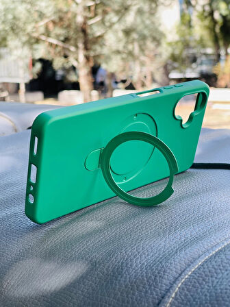 Samsung Galaxy A06 Kılıf Regal Mgsafe İçi Kadife Soft Standlı Silikon Kapak