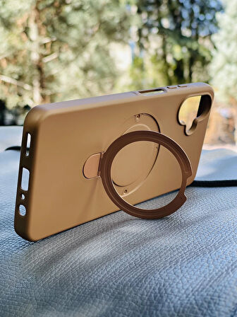Samsung Galaxy A06 Kılıf Regal Mgsafe İçi Kadife Soft Standlı Silikon Kapak