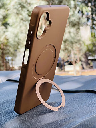 Samsung Galaxy A06 Kılıf Regal Mgsafe İçi Kadife Soft Standlı Silikon Kapak
