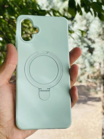 Samsung Galaxy A06 Kılıf Regal Mgsafe İçi Kadife Soft Standlı Silikon Kapak