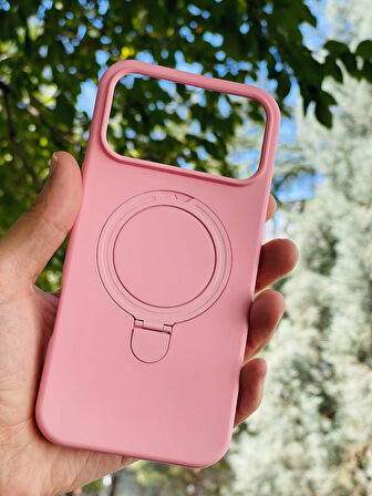 Apple iPhone 17 Pro Max Kılıf Regal Mgsafe İçi Kadife Soft Standlı Silikon Kapak