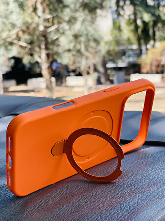 Apple iPhone 17 Pro Max Kılıf Regal Mgsafe İçi Kadife Soft Standlı Silikon Kapak
