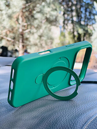 Apple iPhone 17 Pro Max Kılıf Regal Mgsafe İçi Kadife Soft Standlı Silikon Kapak