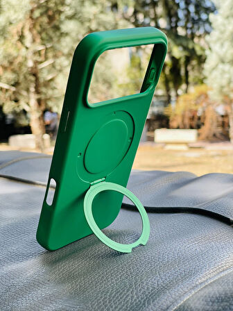Apple iPhone 17 Pro Max Kılıf Regal Mgsafe İçi Kadife Soft Standlı Silikon Kapak