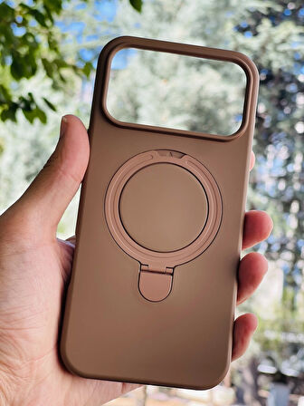 Apple iPhone 17 Pro Max Kılıf Regal Mgsafe İçi Kadife Soft Standlı Silikon Kapak