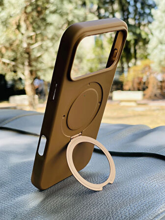 Apple iPhone 17 Pro Max Kılıf Regal Mgsafe İçi Kadife Soft Standlı Silikon Kapak