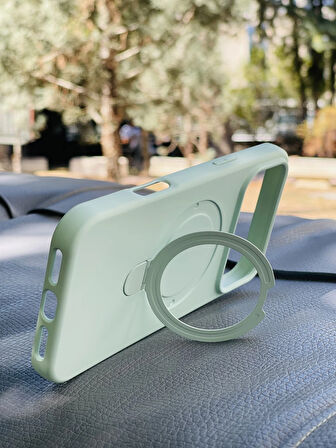 Apple iPhone 17 Pro Max Kılıf Regal Mgsafe İçi Kadife Soft Standlı Silikon Kapak