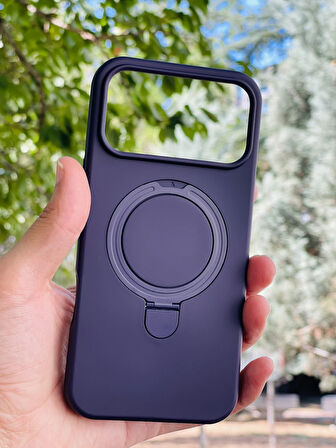 Apple iPhone 17 Pro Max Kılıf Regal Mgsafe İçi Kadife Soft Standlı Silikon Kapak