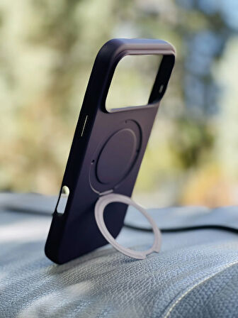 Apple iPhone 17 Pro Max Kılıf Regal Mgsafe İçi Kadife Soft Standlı Silikon Kapak
