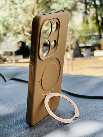 Xiaomi Redmi Note 13 Pro 4G Kılıf Regal Mgsafe İçi Kadife Soft Standlı Silikon Kapak