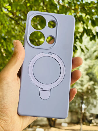 Xiaomi Redmi Note 13 Pro 4G Kılıf Regal Mgsafe İçi Kadife Soft Standlı Silikon Kapak