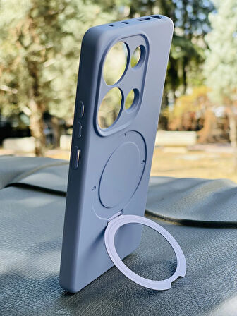 Xiaomi Redmi Note 13 Pro 4G Kılıf Regal Mgsafe İçi Kadife Soft Standlı Silikon Kapak