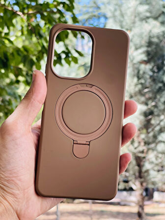Xiaomi Redmi 13C Kılıf Regal Mgsafe İçi Kadife Soft Standlı Silikon Kapak