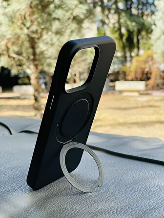 Apple iPhone 14 Pro Max Kılıf Regal Mgsafe İçi Kadife Soft Standlı Silikon Kapak