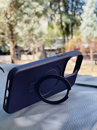Apple iPhone 14 Pro Max Kılıf Regal Mgsafe İçi Kadife Soft Standlı Silikon Kapak