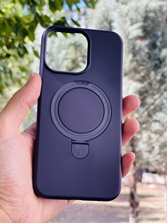 Apple iPhone 14 Kılıf Regal Mgsafe İçi Kadife Soft Standlı Silikon Kapak