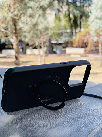 Apple iPhone 13 Kılıf Regal Mgsafe İçi Kadife Soft Standlı Silikon Kapak