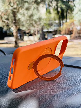 Apple iPhone 16 Pro Max Kılıf Regal Mgsafe İçi Kadife Soft Standlı Silikon Kapak