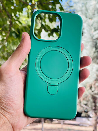 Apple iPhone 16 Pro Max Kılıf Regal Mgsafe İçi Kadife Soft Standlı Silikon Kapak