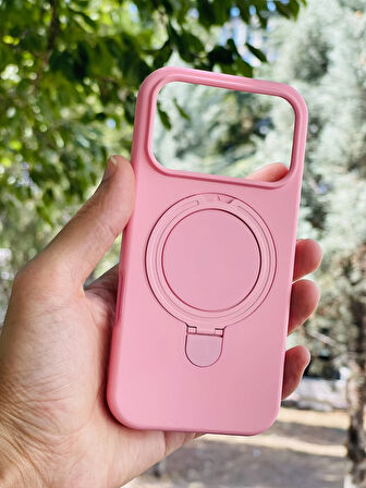 Apple iPhone 17 Pro Kılıf Regal Mgsafe İçi Kadife Soft Standlı Silikon Kapak