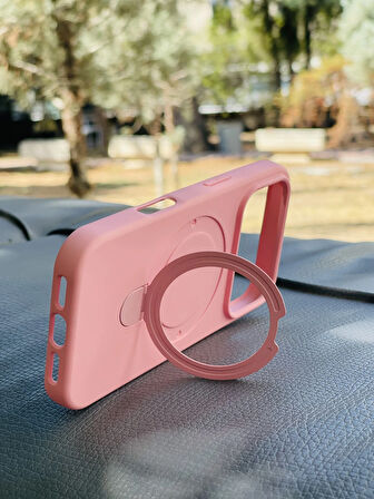 Apple iPhone 17 Pro Kılıf Regal Mgsafe İçi Kadife Soft Standlı Silikon Kapak