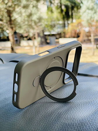 Apple iPhone 17 Pro Kılıf Regal Mgsafe İçi Kadife Soft Standlı Silikon Kapak