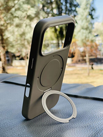 Apple iPhone 17 Pro Kılıf Regal Mgsafe İçi Kadife Soft Standlı Silikon Kapak