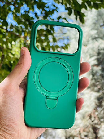 Apple iPhone 17 Pro Kılıf Regal Mgsafe İçi Kadife Soft Standlı Silikon Kapak