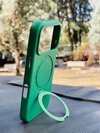 Apple iPhone 17 Pro Kılıf Regal Mgsafe İçi Kadife Soft Standlı Silikon Kapak