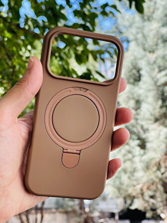 Apple iPhone 17 Pro Kılıf Regal Mgsafe İçi Kadife Soft Standlı Silikon Kapak