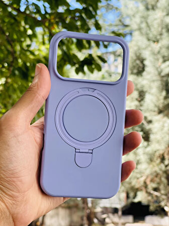 Apple iPhone 17 Pro Kılıf Regal Mgsafe İçi Kadife Soft Standlı Silikon Kapak