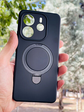 Redmi Note 14 4G Kılıf Regal Mgsafe İçi Kadife Soft Standlı Silikon Kapak