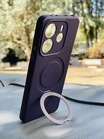 Redmi Note 14 4G Kılıf Regal Mgsafe İçi Kadife Soft Standlı Silikon Kapak