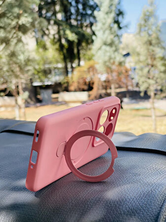 Xiaomi Mi 14T Pro Kılıf Regal Mgsafe İçi Kadife Soft Standlı Silikon Kapak