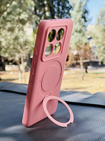 Xiaomi Mi 14T Pro Kılıf Regal Mgsafe İçi Kadife Soft Standlı Silikon Kapak