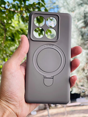 Xiaomi Mi 14T Pro Kılıf Regal Mgsafe İçi Kadife Soft Standlı Silikon Kapak