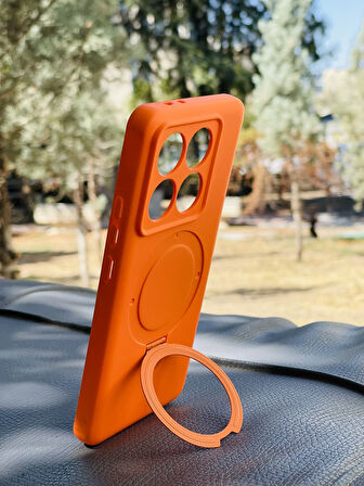 Xiaomi Mi 14T Pro Kılıf Regal Mgsafe İçi Kadife Soft Standlı Silikon Kapak