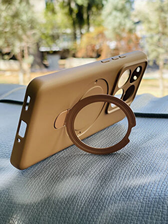 Xiaomi Mi 14T Pro Kılıf Regal Mgsafe İçi Kadife Soft Standlı Silikon Kapak