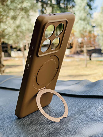 Xiaomi Mi 14T Pro Kılıf Regal Mgsafe İçi Kadife Soft Standlı Silikon Kapak