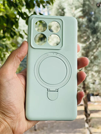 Xiaomi Mi 14T Pro Kılıf Regal Mgsafe İçi Kadife Soft Standlı Silikon Kapak